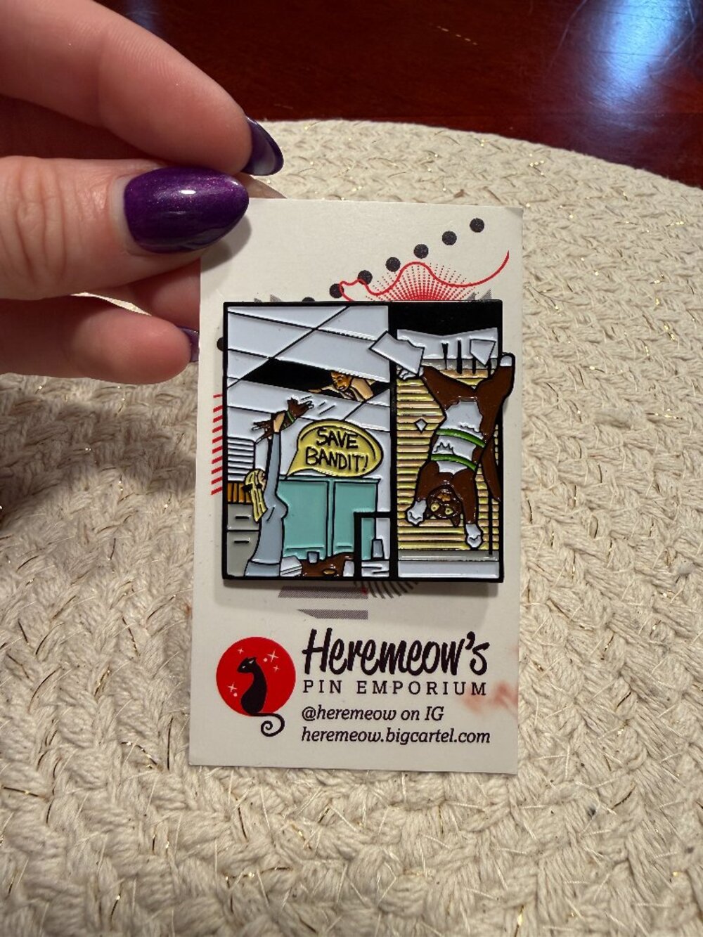 Heremeow’s Save Bandit Pin